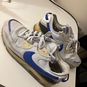 Nike White and Blue Athletic Shoes